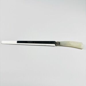 Mirilium Stainless Steel Washington Forge 13" Slicer Knive Mother of Pearl White